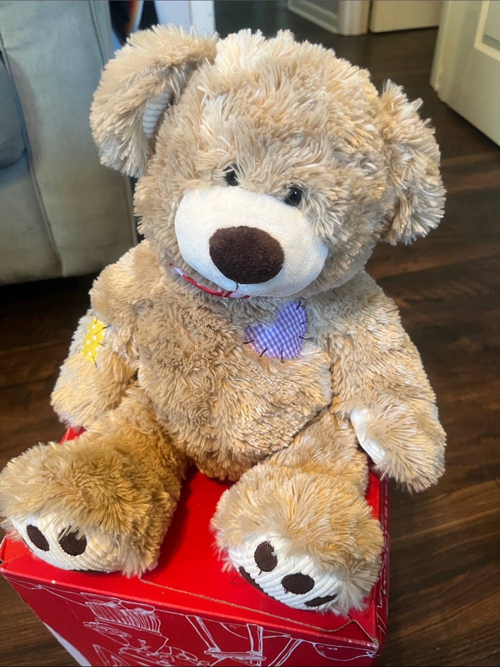 Build-A-Bear Workshop Champ Teddy Bear Brown & Red Plush